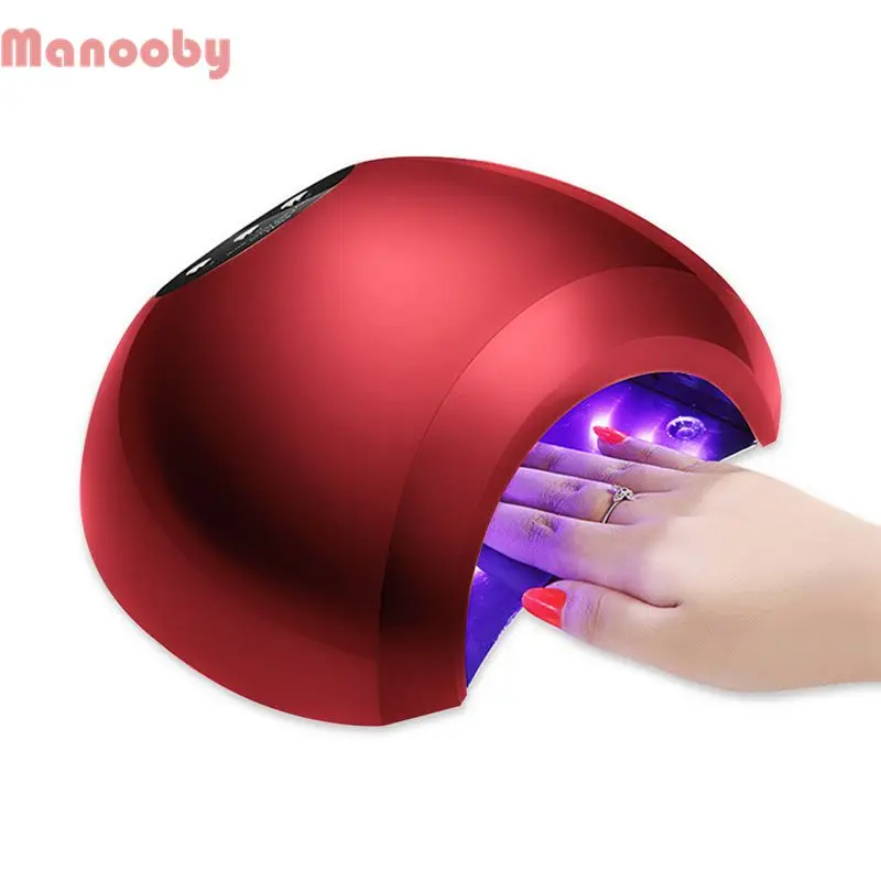 

Manooby 48W Nail dryer Intelligent Induction Double Light Source Phototherapy Machine Gels Nail Led Baking Lamp Dryer