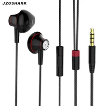 

Metal In-Ear Phone Earphone Wired Noise Cancelling PC MP3 Earphones Gaming Headset Sport fones de ouvido with Microphone 2017