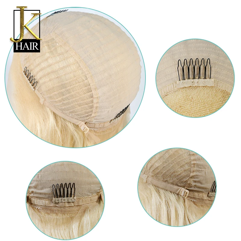 Ombre-613-Blonde-Wig-Lace-Front-Human-Hair-Wigs-Brazilian-Remy-Straight-Hair-Transparent-Lace-Pure - 