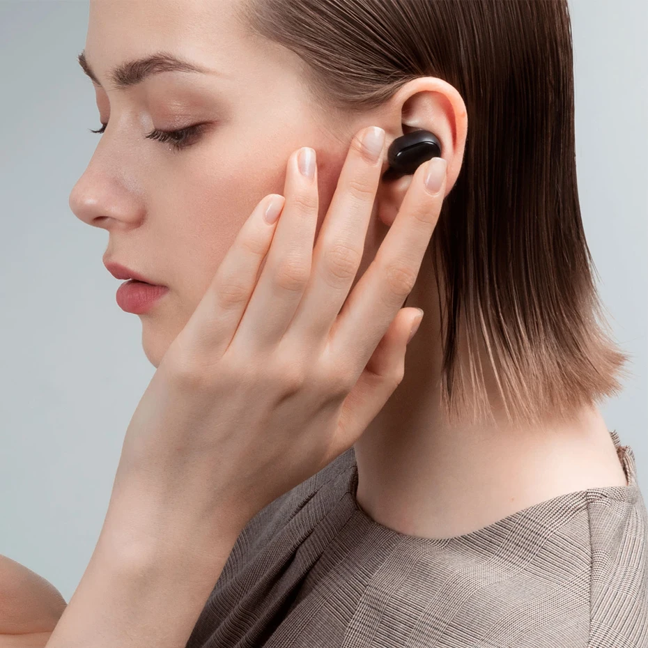 Xiaomi Redmi Airdots TWS Bluetooth наушники стерео бас BT 5,0 Eeadphones с микрофоном Handsfree наушники с управлением AI