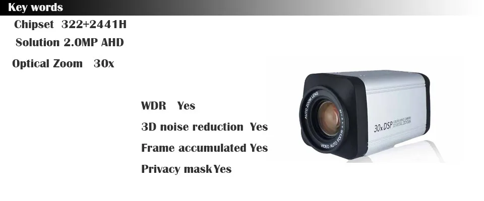 2.0MP AHD camera key words