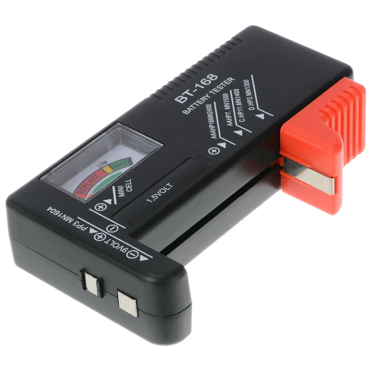 

1pc Battery Testers Accessory Replacement Tool Digital LCD AA/AAA/C/D/9V/1.5V Cell Volt BT-168