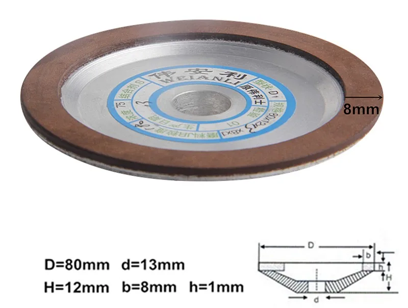 80mm rodas de moagem diamante prato moagem