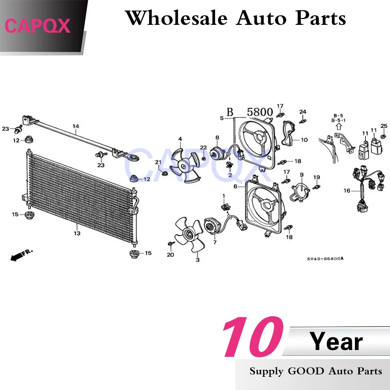 Capqx двигатель мотор охлаждающего вентилятора для CRV RD1 RD3 ACCORD CB3 1990-1997 RL 1997 Prelude 1992-1998 Intergra 1994-1999 2000 2001