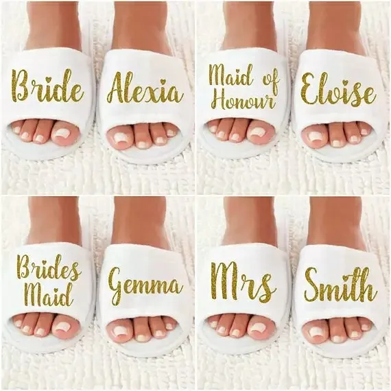 custom-title-names-wedding-bridesmaid-bride-spa-slippers-Matron-of-honor-Flower-Girl-night-Bachelorette-party.jpg_640x640