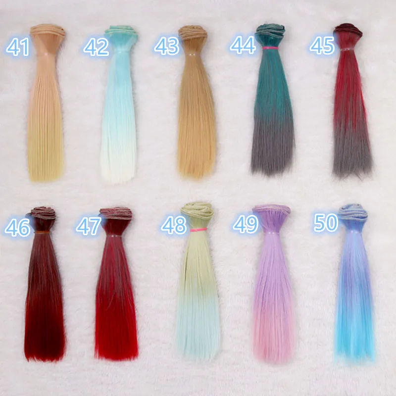 15 см кукла волосы парики прямые волосы для 1/3 1/4 1/6 шарнирные SD куклы Ye Luoli куклы парики высокотемпературное волокно ВОЛОС градиент цвета