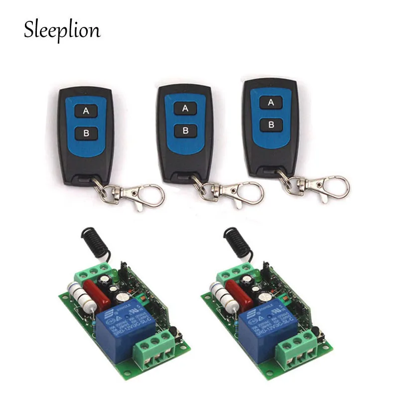 Sleeplion Family sized US AC 110V 1CH Channel Relay Wireless RF Remote Control Switch 3 Transmitter