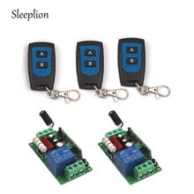 Sleeplion Family-sized US AC 110V 1CH Channel Relay Wireless RF Remote Control Switch 3 Transmitter+2 Receiver 315MHz 433MHz