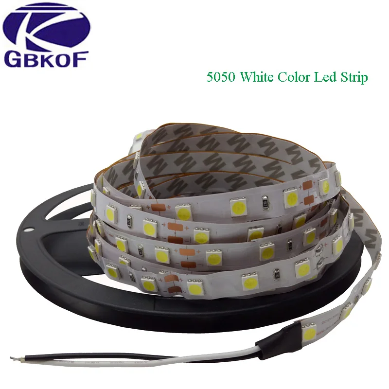 60 Светодиодный s/m водонепроницаемый rgb led светильник 5 м 5050 3528 Холодный белый/теплый белый/красный/зеленый/синий DC12V IP20 Гибкая неоновая Диодная лента