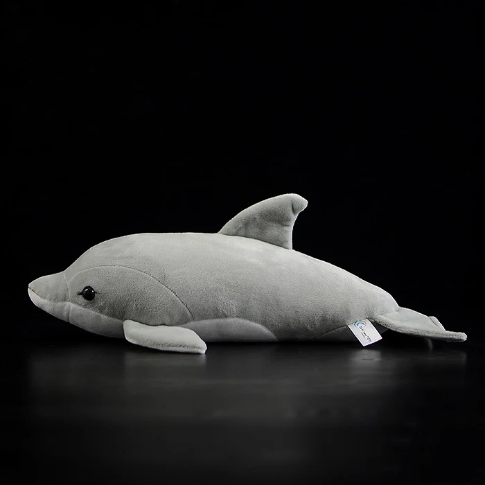 40 см длина реальная жизнь Bottlenosed дельфины мягкие игрушки супер мягкая серая свинья плюшевые игрушки подарок на день рождения для детей - Цвет: Bottlenosed dolphins