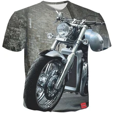 Cloudstyle, Мужская футболка, новинка, летняя, 3D печать, мотоцикл, крутая футболка для мужчин/женщин, топы, футболки, модные, короткий рукав, размера плюс, 5XL
