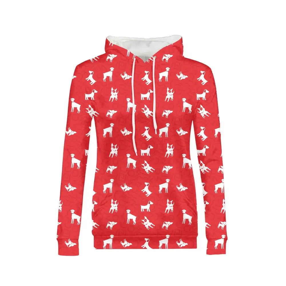 3D печать Колбаса Собака Толстовка для женщин Красный Vrouwen Уличная толстовки с капюшоном длинным рукавом Куртка Harajuku Pollover пальто