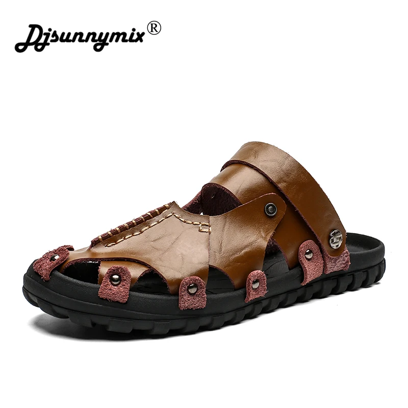حار بيع جديد أزياء الصيف الترفيه الشاطئ حذاء رجالي جلد طبيعي الصنادل ساحات كبيرة الرجال الصنادل حجم 38- 46 حار بيع جديد أزياء الصيف الترفيه الشاطئ حذاء رجالي جلد طبيعي الصنادل ساحات كبيرة الرجال الصنادل حجم 38- 46