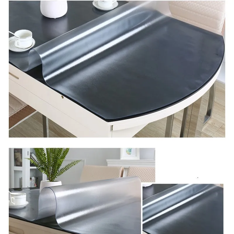 2019 New 1.0 Transparent Tablecloth Tablecloth Soft Glass Tablecloth Waterproof Oil Kitchen Table Cover Home Barbecue Appliances