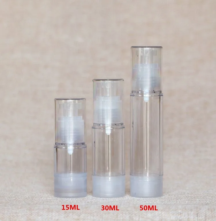 clear airless bottle