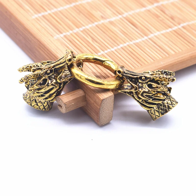 레트로 드래곤 헤드 걸쇠, 팔찌 끝 연결 패스너, DIY 쥬얼리 제작, 내부 크기 8mm, 1 세트
