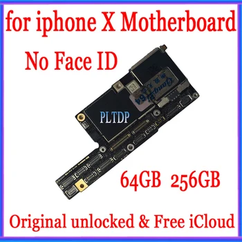 

64GB 256GB unlock Logic board MB For iPhone X motherboard without Face ID With Chips IOS mainboard test good working