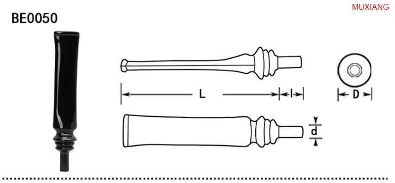 50 muxiang straight acrylic mouthpiece good quality tobacco pipe nozzle fit with 3 mm filter