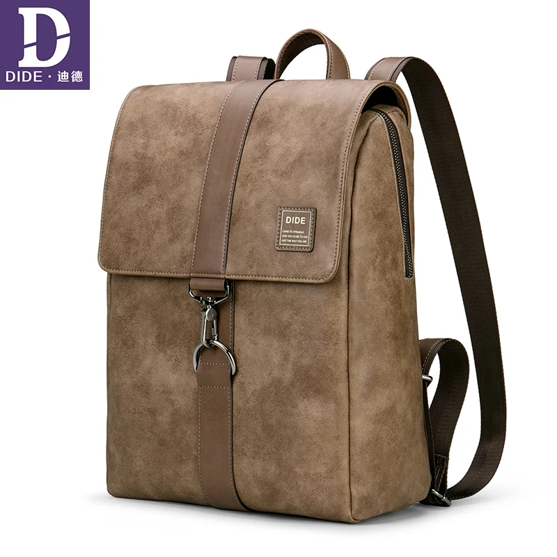 

DIDE Fashion Lightweight Casual Travel Backpack Shoulder Straps Laptop Backpack School Waterproof Rucksack Leather back pack