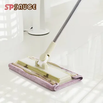 

A 8% High Quality Sweeper Wet and Dry Flat Mop with Comfortable Telescopic Rod and 360 Degree Rotation Mop Head Easy to Install