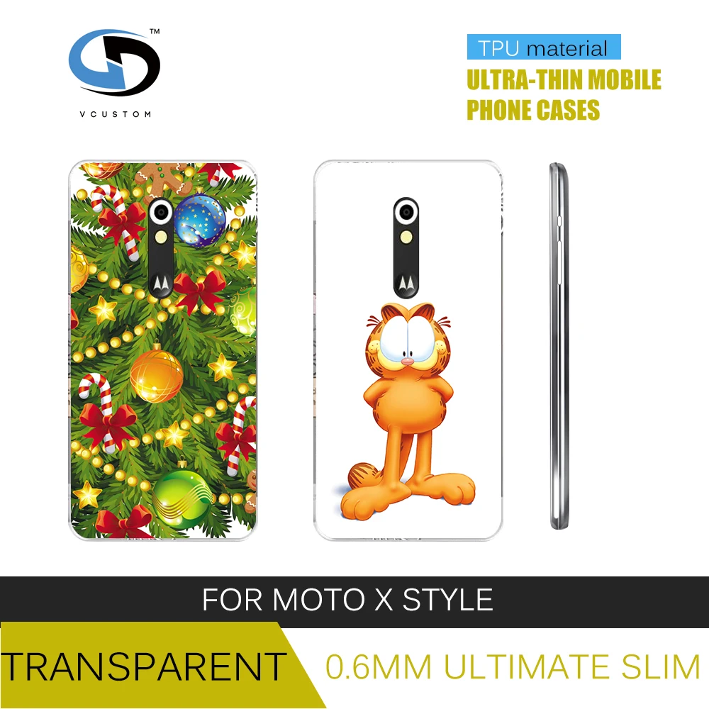 Fashion Phone Case Printed Clear Soft TPU Cases For Motorola Moto X Style 1pcs/lot sillicon |