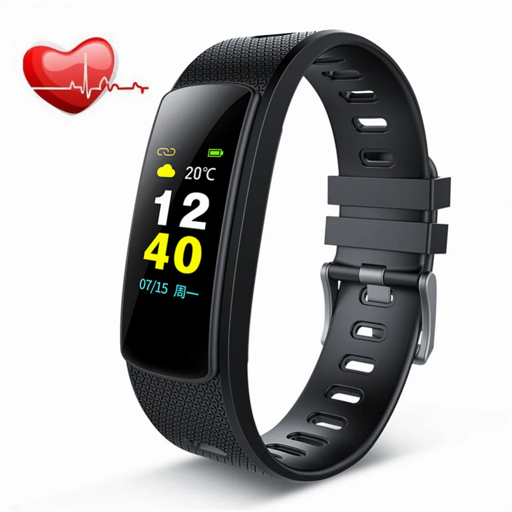 

leegoal i6HR Sport Smart Bracelet with Heart Rate Monitor Calendar Alerts IP67 Waterproof Smart Band Wristband for Mobile Phone