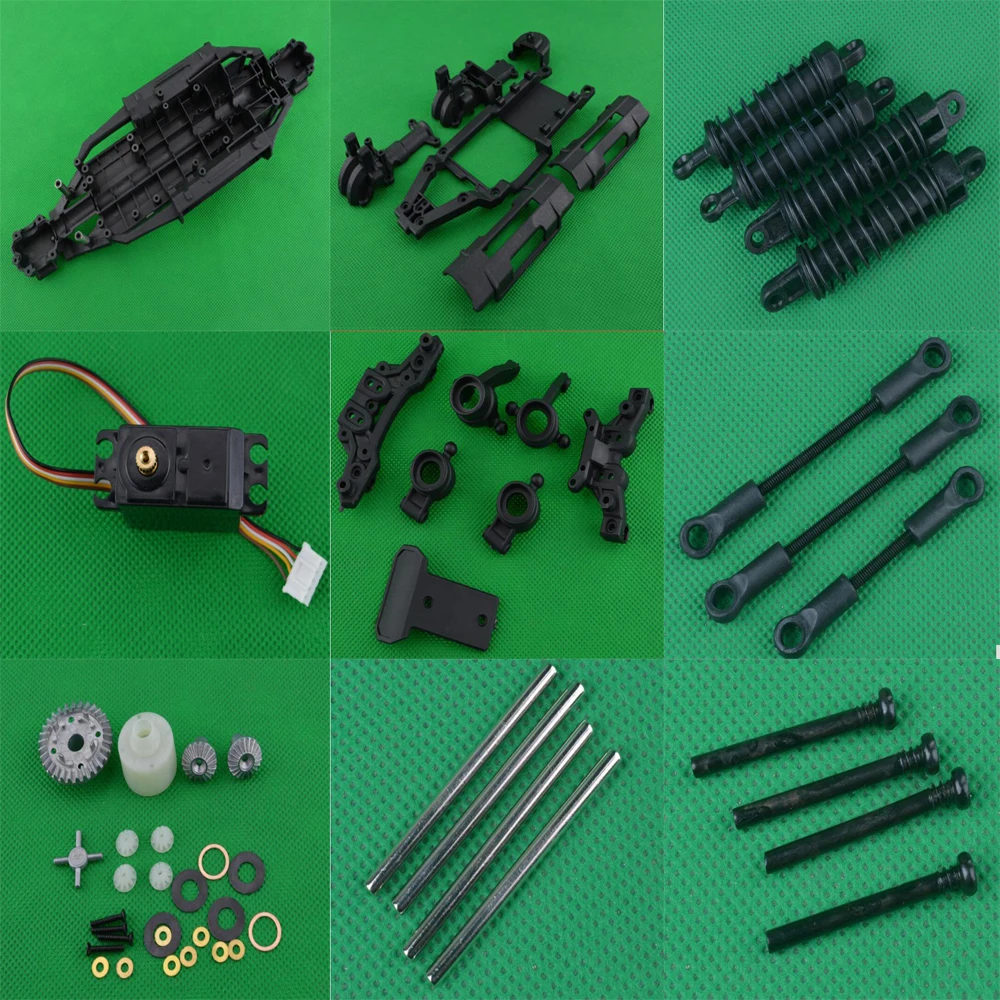 

HBX 12811B 12812 12813 1/12 RC Car Spare Parts servo shock absorber Differential gear pull rod Gearbox shell chassis etc.