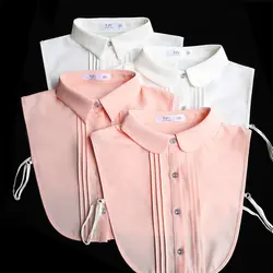Белый для женщин рубашка воротники-обманки черный 2019 съемный Peto Mujer Chemisier поддельные воротник съемные воротники Стенд искусственная Cols