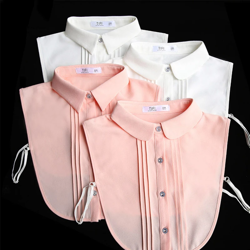 

White Women Shirt False Collars Black 2019 Removable Peto Mujer Chemisier Fake Collar Women Detachable Collars Stand Faux Cols