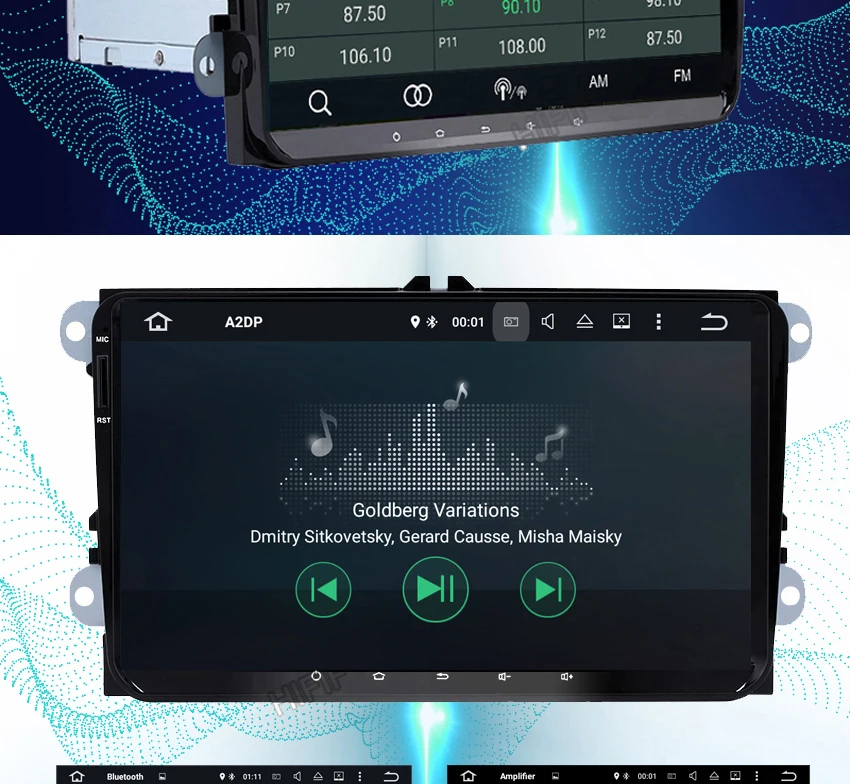 Excellent HIFIF 8 Core 2 din Android 8.0 9" Car Radio player For VW GOLF 5 Golf 6 POLO PASSAT SKODA CC JETTA TIGUAN TOURAN GPS Navigation 8