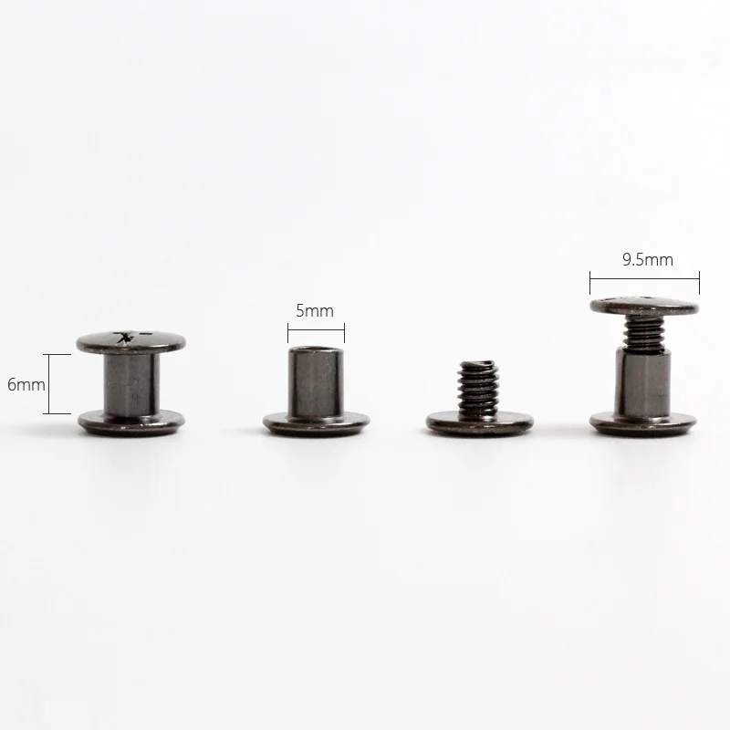 시카고 나사 세트 벨트 부착물 클립, 홀스터 벨트 루프 5x6mm, DIY 키덱스 칼집, 수공구 부품용, 24 개