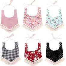 Прямая Красочные новорожденных унисекс мягкие детские нагрудники Отрыжка Полотна Прекрасный полосатый Ленточки Кормление детские нагрудники