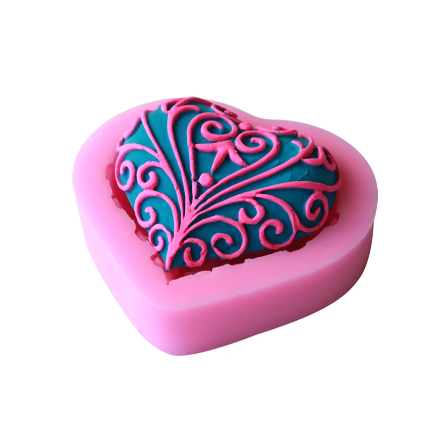 3D Heart Fondant Mold Silicone Cake Decoration Craft Sugar Chocolate 