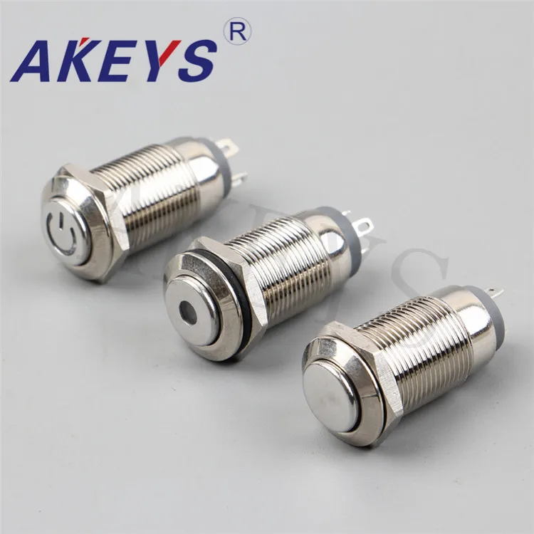 PX12D-G10Z-D Screw Terminals Push Button Key Switch 12mm Dot LED Button Switch