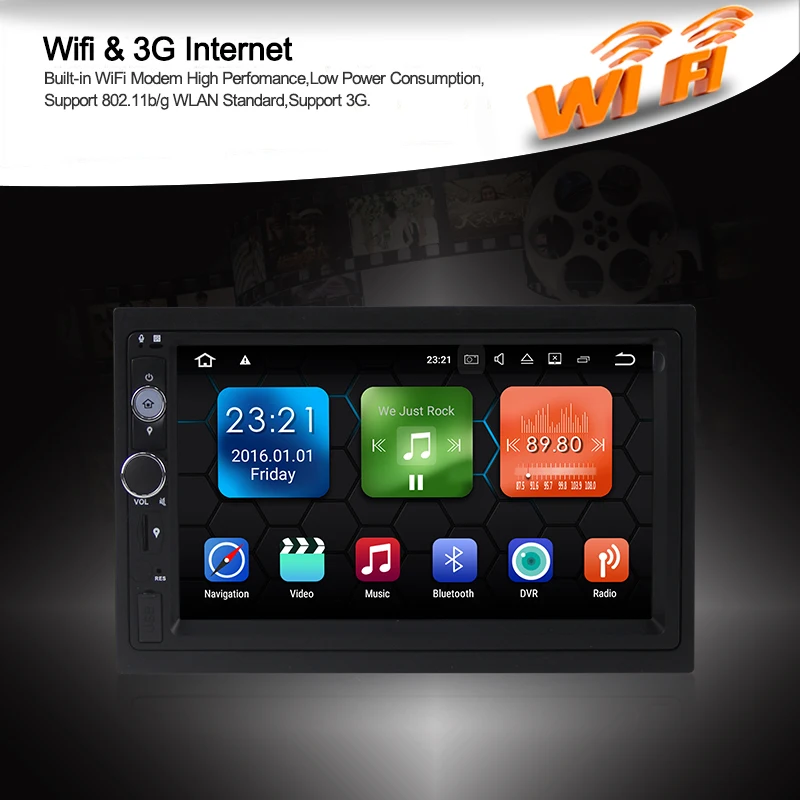 Cheap Android 7.1.2 System Double Din Universal Car Multimedia Player 5