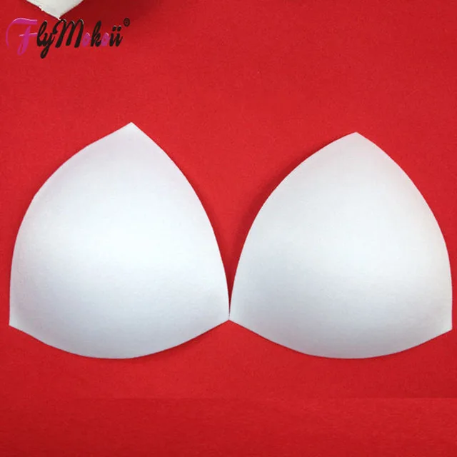 

1 Pair/Lot Women Intimates Accessories Triangle Sponge Swimsuit Breast Push Up Pads Chest Enhancers White Thin Bra Foam Insert