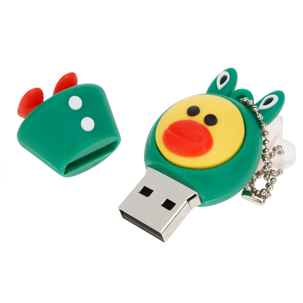 Новый USB флеш-накопитель 64Гб стильная футболка с изображением персонажей видеоигр флешки 16 Гб медведь флеш-накопитель 32 Гб курица/4 ГБ/8 ГБ 128