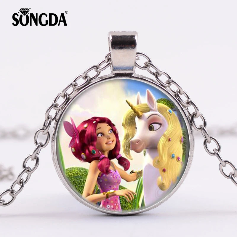 

SONGDA Fashion Children Mia and Me Cartoon Necklace Pegasus Fairy Anime Cosplay Long Necklace for Kids Birthday Theme Party Gift