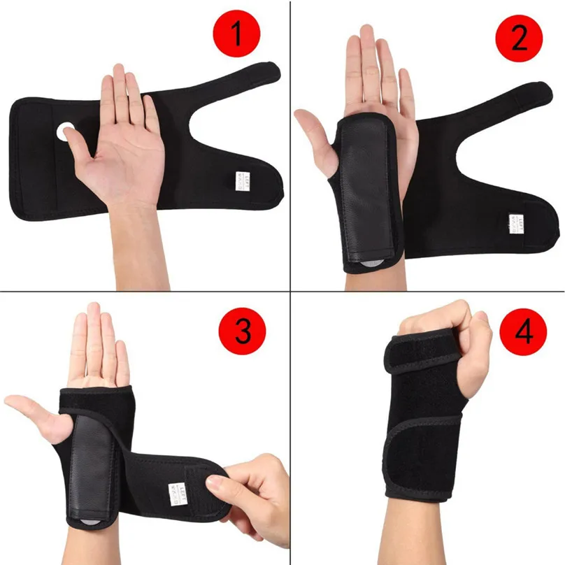 Wrist Hand Brace Support Carpal Tunnel Splint Arthritis Sprain Stabilizer Strap Outdoor Sports Protector Wrist Support #3d26 (6)