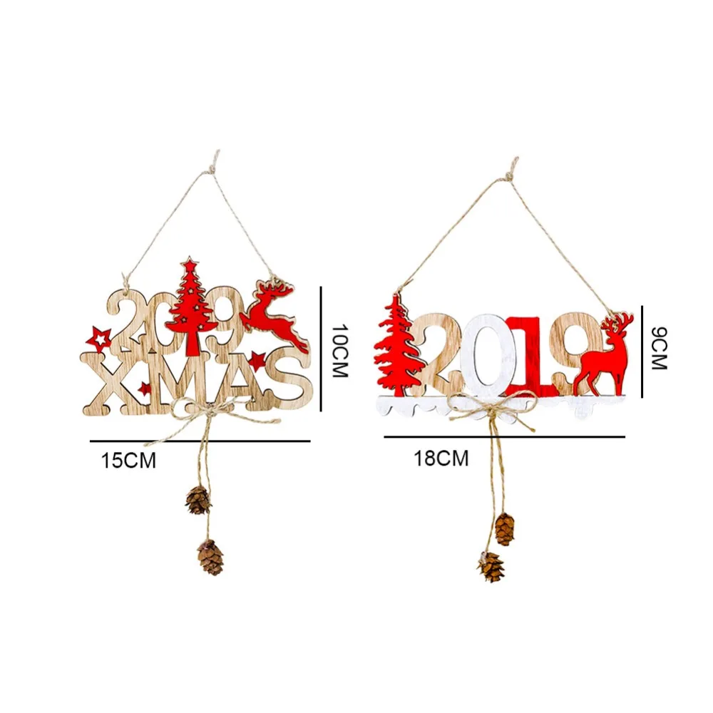Рождественский Деревянный Алфавит дома пластины Рождество полые украшения двери висит кулон рождественские украшения