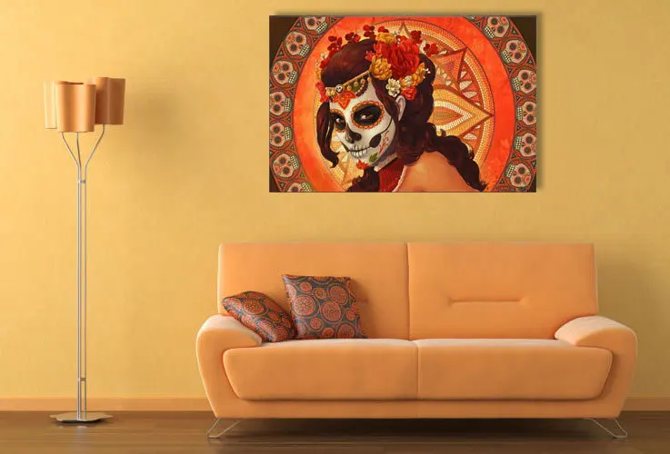 Day Of The Dead Wall Art aliexpress : buy 1 panel free shipping day of the dead face Day Of The Dead Wall Art aliexpress : buy 1 panel free shipping day of the dead face