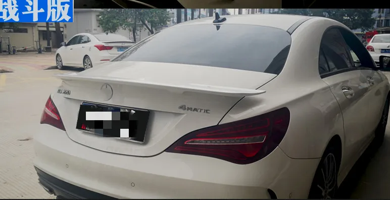 Для Benz CLA W117 спойлер RT стиль большой спойлер 2013- Высокое качество ABS Материал заднее крыло автомобиля праймер цвет задний спойлер