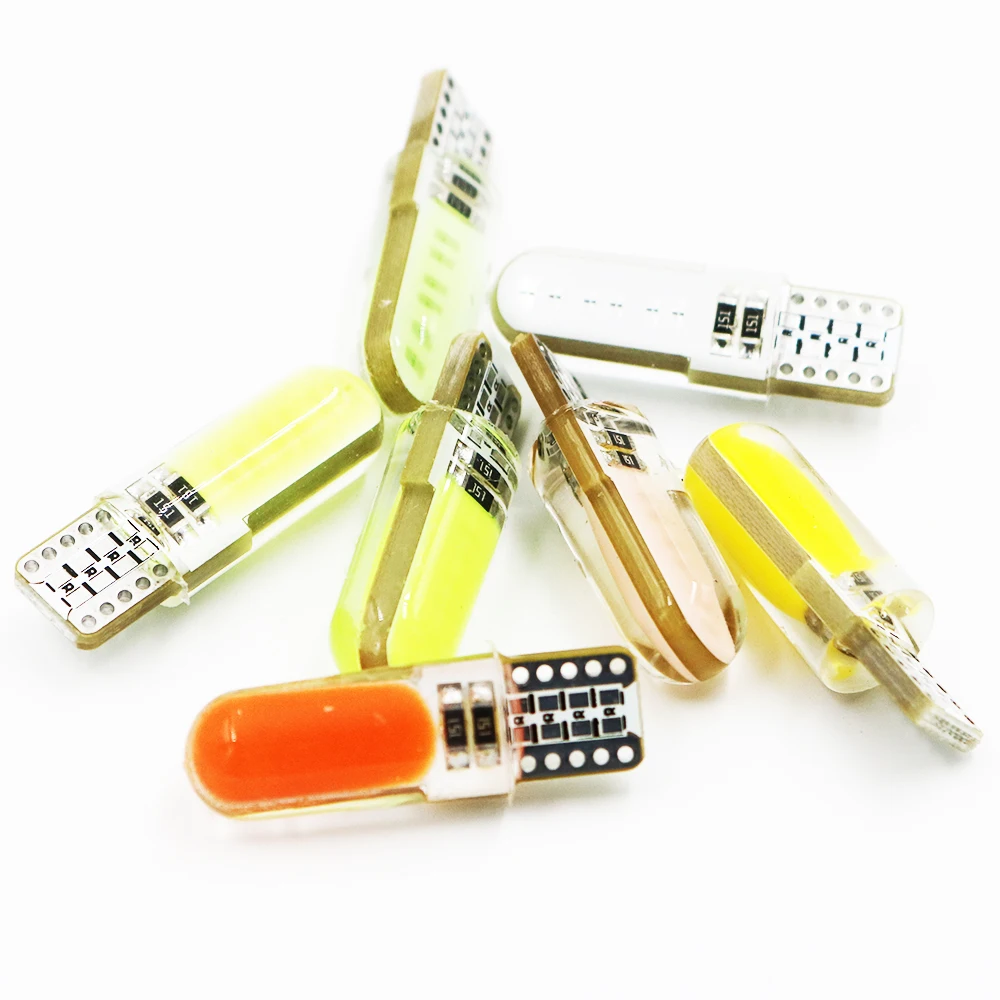 YSY 100X W5W T10 COB светодиодные лампы для чтения лицензии автомобиля W3W W16W клиновидный