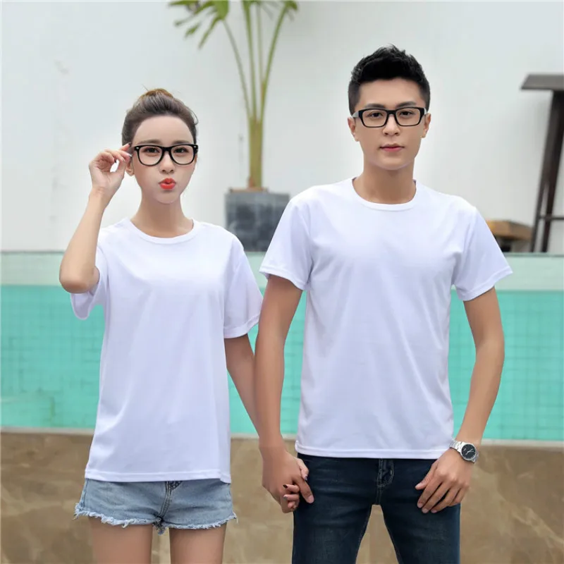 Летняя Высококачественная 11 цветов S-4XL простая футболка для женщин и мужчин быстросохнущая Базовая футболка Женские повседневные топы футболка с короткими рукавами
