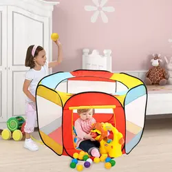 Новинка 2017 года яркий Цвет ED дизайн дети 6 Двусторонняя складной Цвет ful играют палатка крытый Открытый Цвет шары театр для малыша play