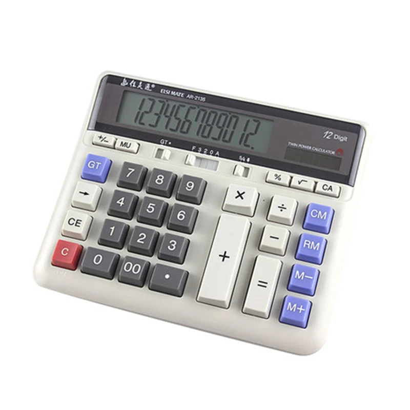 Fonte de Alimentação Banco-calculadora Específica Garlington Contabilidade Escritório Computador Botão Dupla Ar-2135 5 Calculadoras