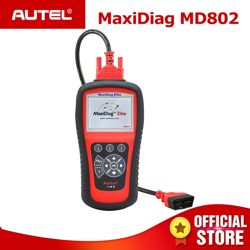 AUTEL MaxiDiag Elite MD802 All system car detector OBDII code reader scanner for EPB Oil reset OBD2 diagnostic tool PK MD805 AUTEL MaxiDiag Elite MD802 All system car detector OBDII code reader scanner for EPB Oil reset OBD2 diagnostic tool PK MD805