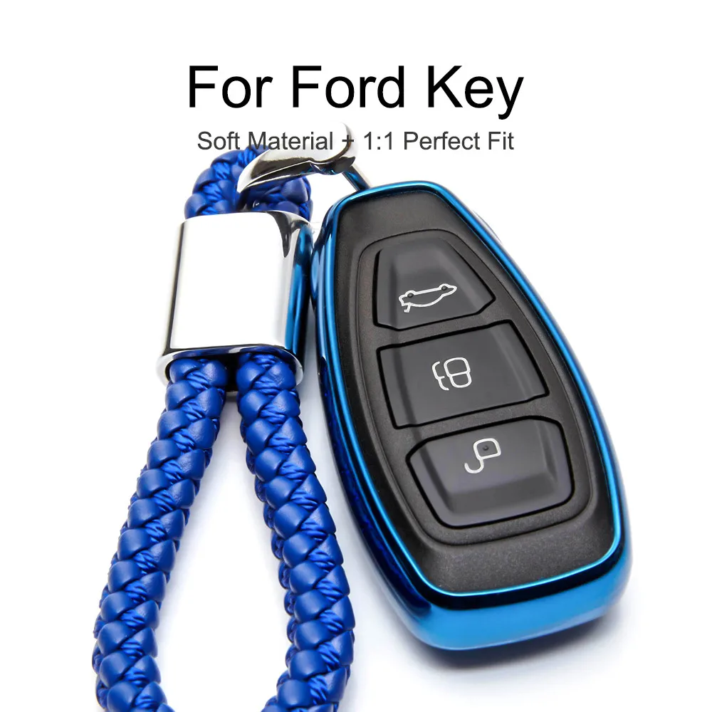 Чехол для автомобильного ключа Ford Focus 2 3 Fiesta Transit Ecosport Mondeo Мягкий защитный чехол из
