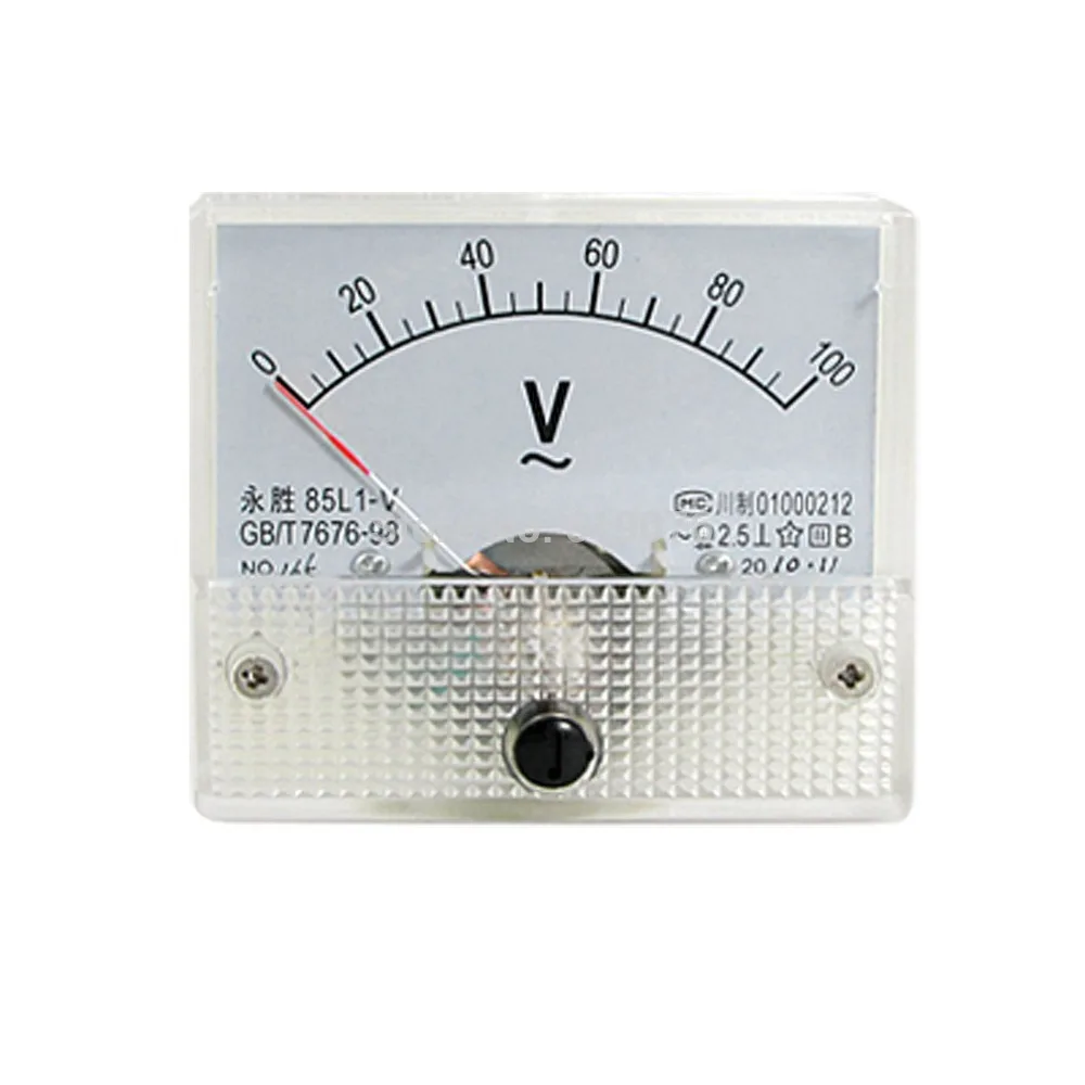 

AC Analog Meter Panel 100V Volt meter Ammeters 85L1 0-100V Gauge