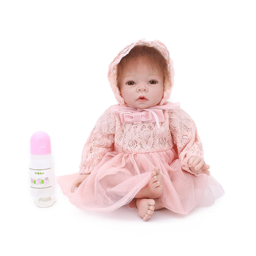 

Bebes reborn girl baby silicone dolls toys 22inch 55cm real baby alive boneca reborn best children gift toy dolls